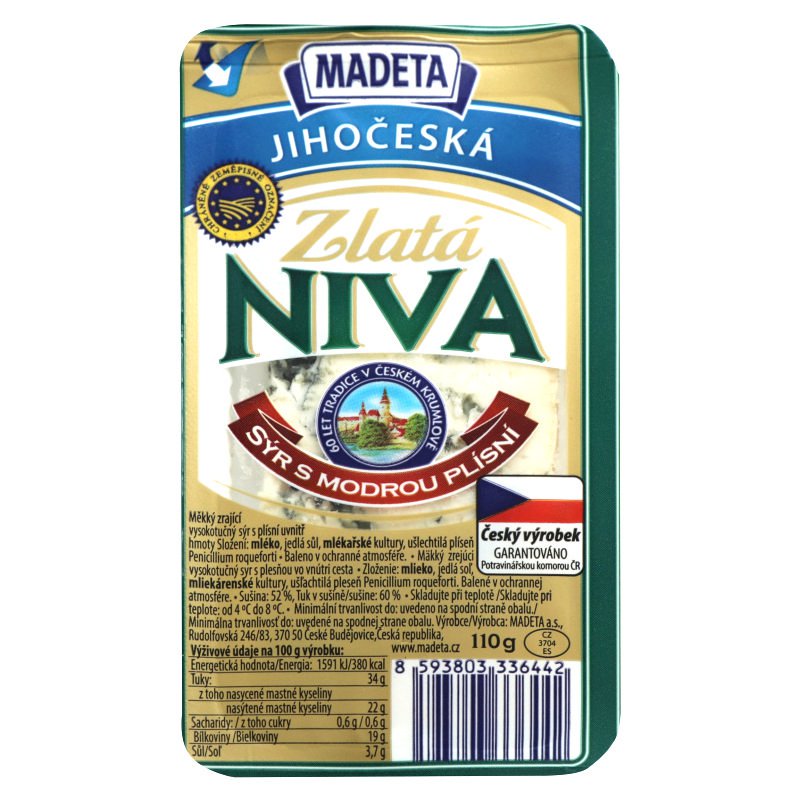 Имя сирах. Сыр Мадета. Сыр мягкий Madeta Niva с голубой плесенью 50% 110 г. Сыр Madeta Золотая Нива с плесенью 60%.